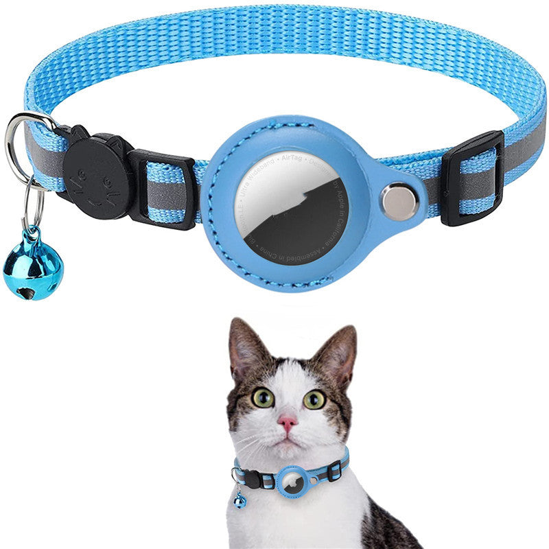 Reflective Pet Collar with AirTag Case