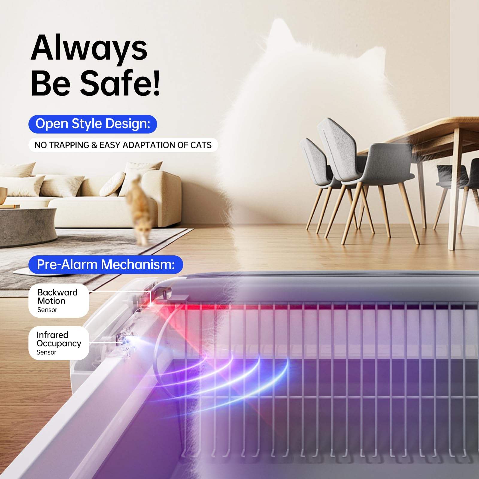 automatic self cleaning cat litter box