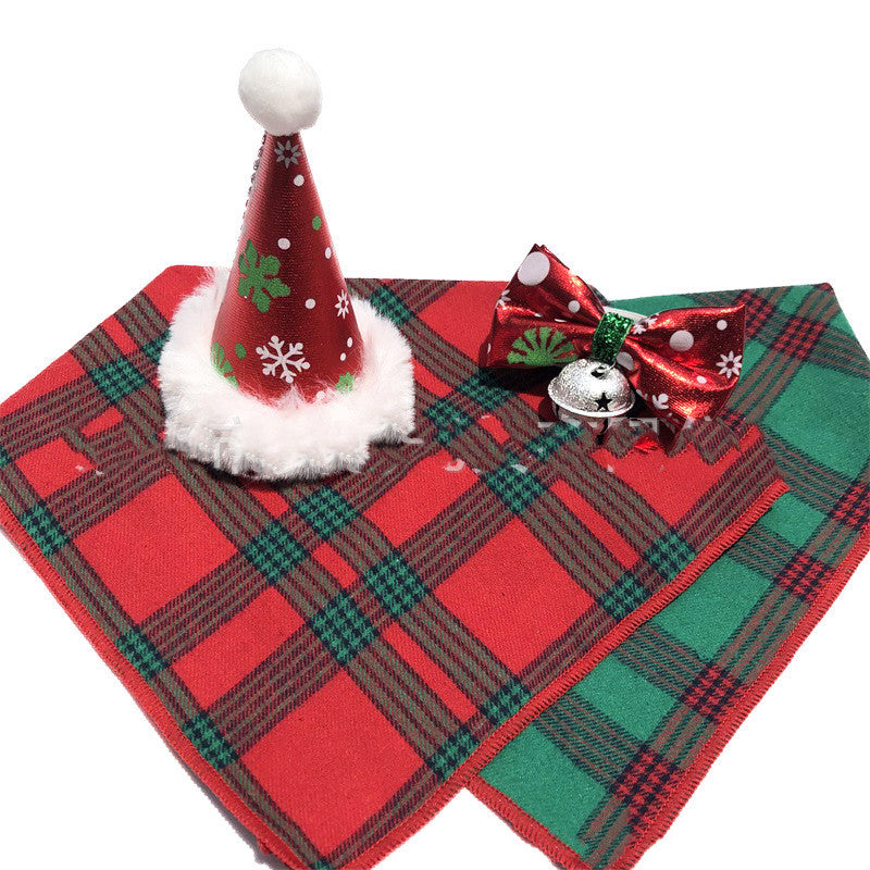 pet christmas hat set