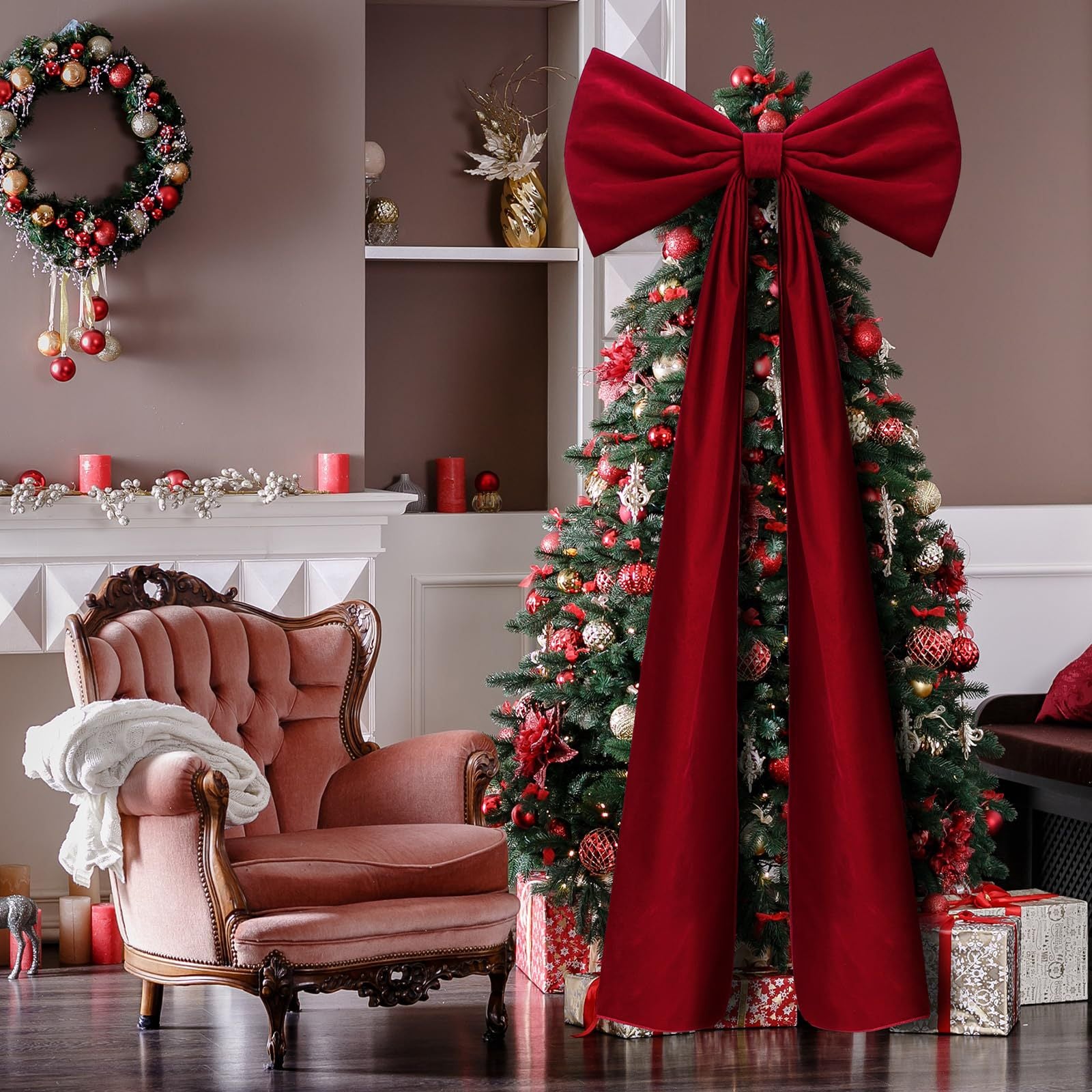 Home Oversized Velvet Bow Christmas Decoration (Copy)